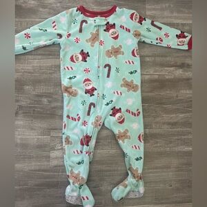 18 month Carter's Mint Green Christmas Pajamas